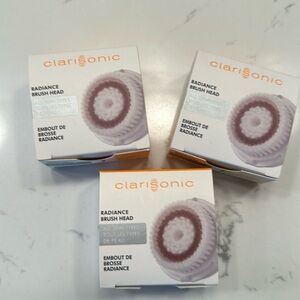 Clarisonic Radiance Facial Cleansing Brush Head Replacement 3 PACK brand new